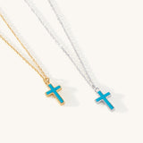 Piha Turquoise Cross Necklace