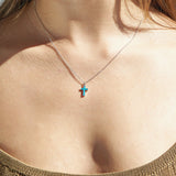 Piha Turquoise Cross Necklace