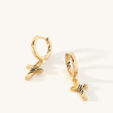 Tortuga Dangle Cross Earrings