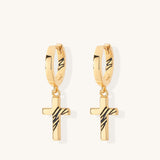 Tortuga Dangle Cross Earrings