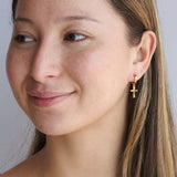Tortuga Dangle Cross Earrings