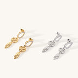 Ponta Preta Dangle Earrings
