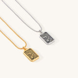 Oahu Wave Dog Tag Necklace
