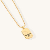 Oahu Wave Dog Tag Necklace