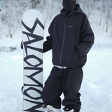 Ski Wear Black Fleece-Lined Waterproof Ski Suit -Unisex (Single Unit Available)