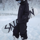 Ski Wear Black Fleece-Lined Waterproof Ski Suit -Unisex (Single Unit Available)