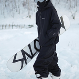 Ski Wear Black Fleece-Lined Waterproof Ski Suit -Unisex (Single Unit Available)