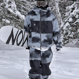 Ski Wear Black Waterproof Snowboard Jacket & Pants Set -Unisex