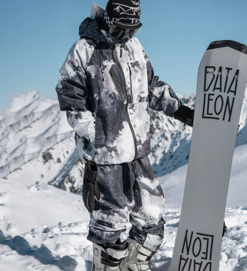 Ski Wear Black Waterproof Snowboard Jacket & Pants Set -Unisex