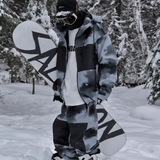 Ski Wear Black Waterproof Snowboard Jacket & Pants Set -Unisex