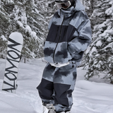 Ski Wear Black Waterproof Snowboard Jacket & Pants Set -Unisex