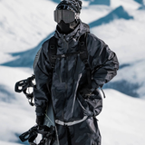 Ski Wear Black Waterproof Snowboard Jacket & Pants Set -Unisex