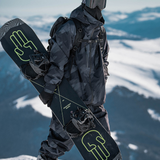 Ski Wear Black Waterproof Snowboard Jacket & Pants Set -Unisex