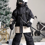 Ski Wear Color Block Waterproof Jacket&Bibs Kids Snow Suit (Single Unit Available)