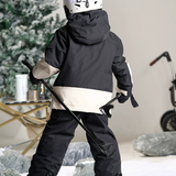 Ski Wear Color Block Waterproof Jacket&Bibs Kids Snow Suit (Single Unit Available)