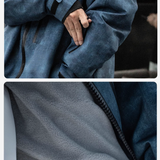 Ski Wear Denim Look Fleece-Lined Waterproof Ski Suit -Unisex