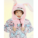 Ski Wear Kids Plush Jumping Ear Snow Helmet Hood