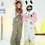 Ski Wear Kids Plush Jumping Ear Snow Helmet Hood