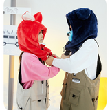 Ski Wear Kids Plush Jumping Ear Snow Helmet Hood