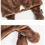 Ski Wear Kids Plush Jumping Ear Snow Helmet Hood