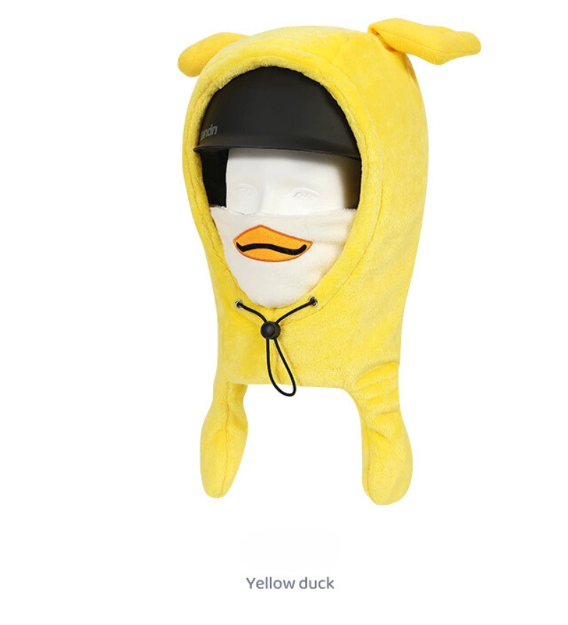 Ski Wear Kids Plush Jumping Ear Snow Helmet Hood