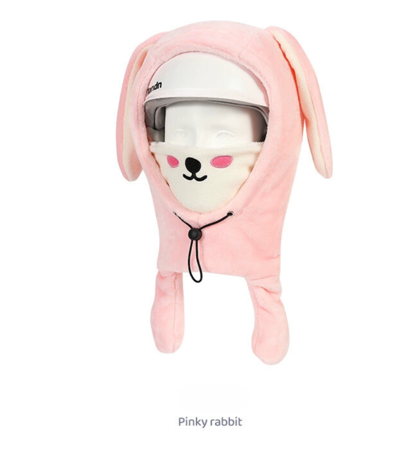 Ski Wear Kids Plush Jumping Ear Snow Helmet Hood