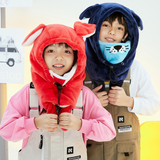 Ski Wear Kids Plush Jumping Ear Snow Helmet Hood