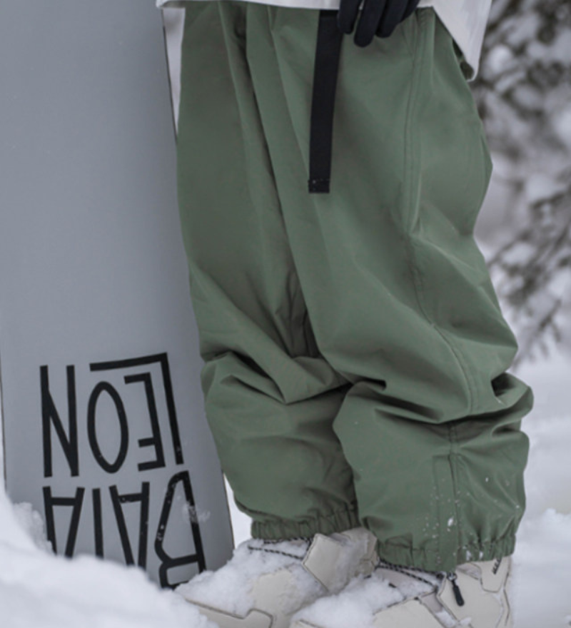 Ski Wear Loose Fit Fleece-Lined Snowboard Pants -Unisex