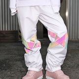 Ski Wear Neon Reflective Baggy Snow Pants -Unisex