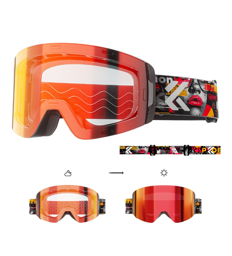 Ski Wear Outdoor Photochromic Magnetic Ski Goggles