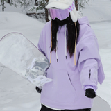 Ski Wear Bunny Ear Waterproof Loose-Fit Ski Hoodie - Women's