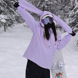Ski Wear Bunny Ear Waterproof Loose-Fit Ski Hoodie - Women's