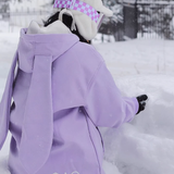 Ski Wear Bunny Ear Waterproof Loose-Fit Ski Hoodie - Women's