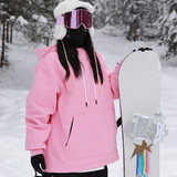 Ski Wear Bunny Ear Waterproof Loose-Fit Ski Hoodie - Women's