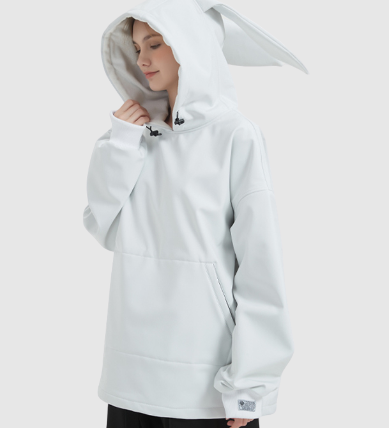 Ski Wear Waterproof Snow Bunny Hoodie -Unisex
