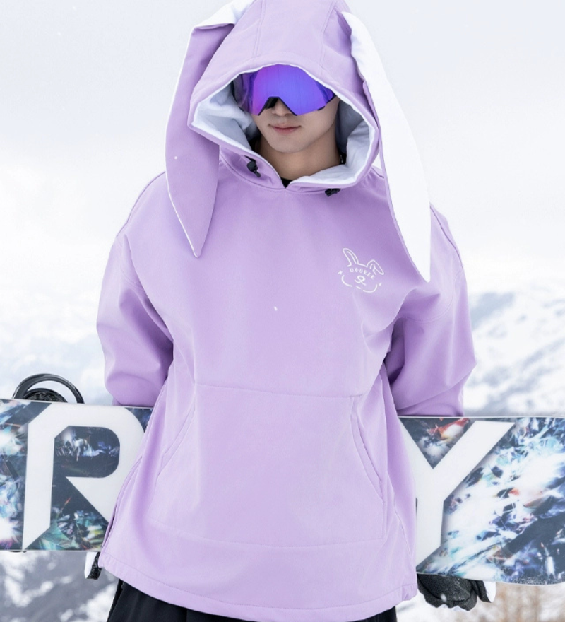 Ski Wear Waterproof Snow Bunny Hoodie -Unisex