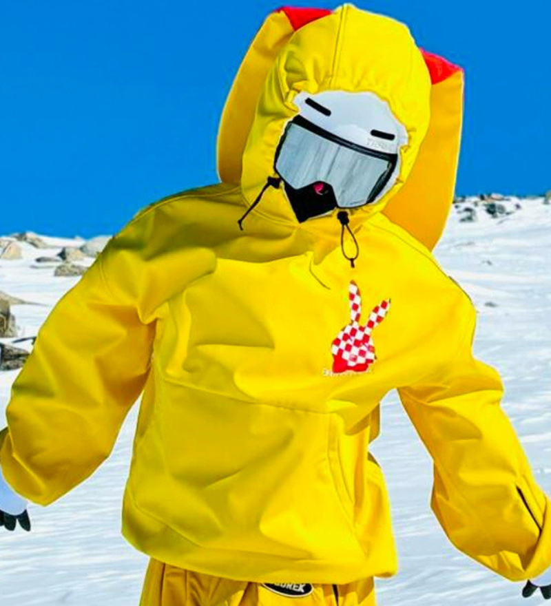 Ski Wear Waterproof Snow Bunny Hoodie -Unisex