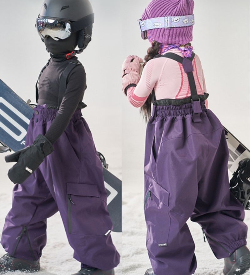 Ski Wear Snowboard 3L Thick Kids Ski Bibs
