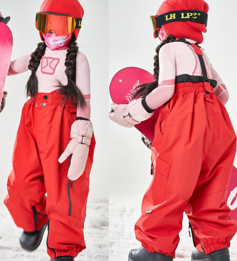 Ski Wear Snowboard 3L Thick Kids Ski Bibs