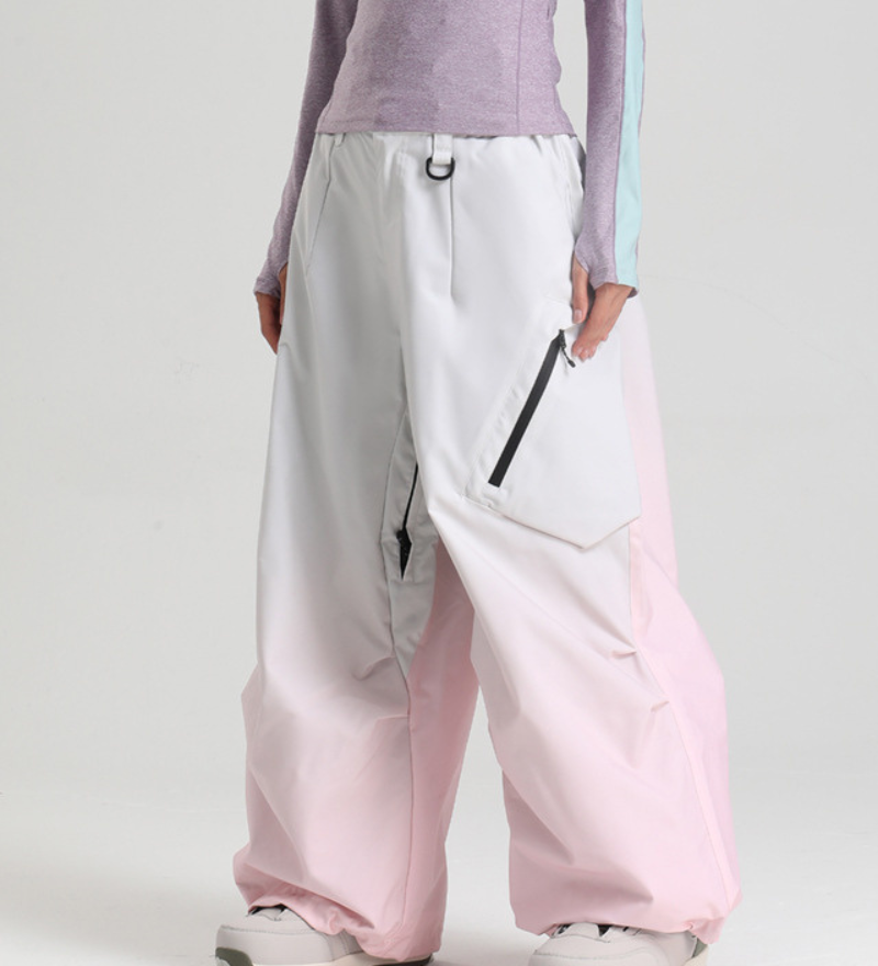 Ski Wear Snowboard Gear Cargo Baggy Snow Pants -Unisex