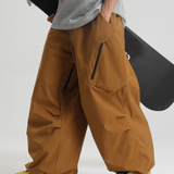 Ski Wear Snowboard Gear Cargo Baggy Snow Pants -Unisex