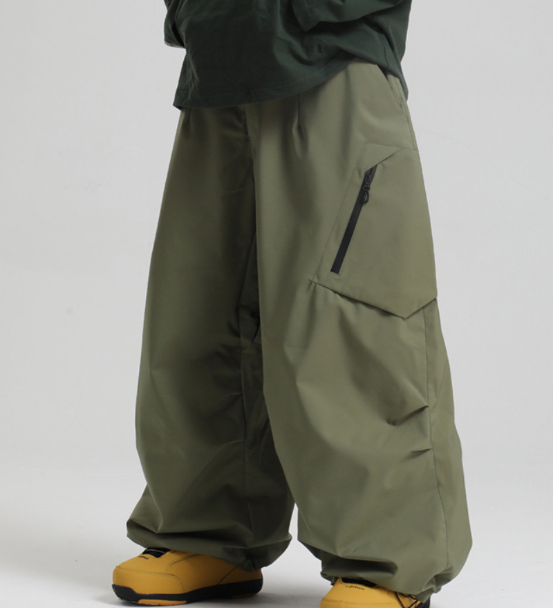 Ski Wear Snowboard Gear Cargo Baggy Snow Pants -Unisex