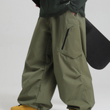 Ski Wear Snowboard Gear Cargo Baggy Snow Pants -Unisex