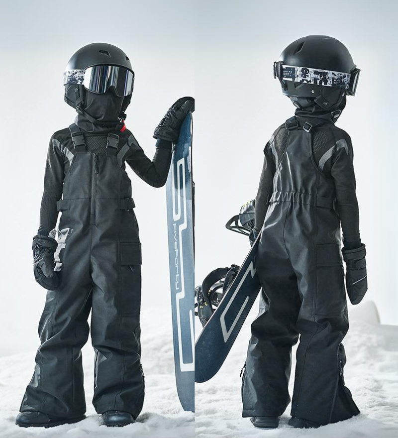 Ski Wear Color Block Waterproof Jacket&Bibs Kids Snow Suit (Single Unit Available)