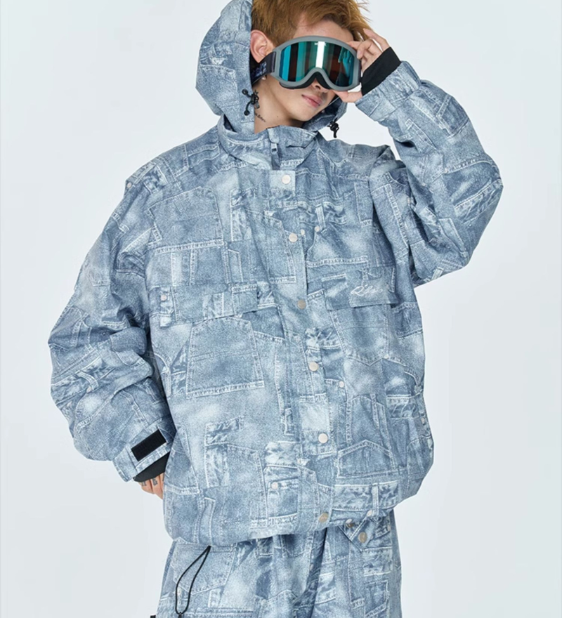 Ski Wear Thickened 3L Hooded Snowboard Suit -Men's (Single Unit Available)