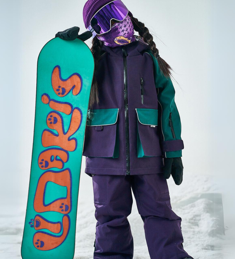 Ski Wear Waterproof Reflective Kids Snow Suit Jacket&Bibs (Single Unit Available)