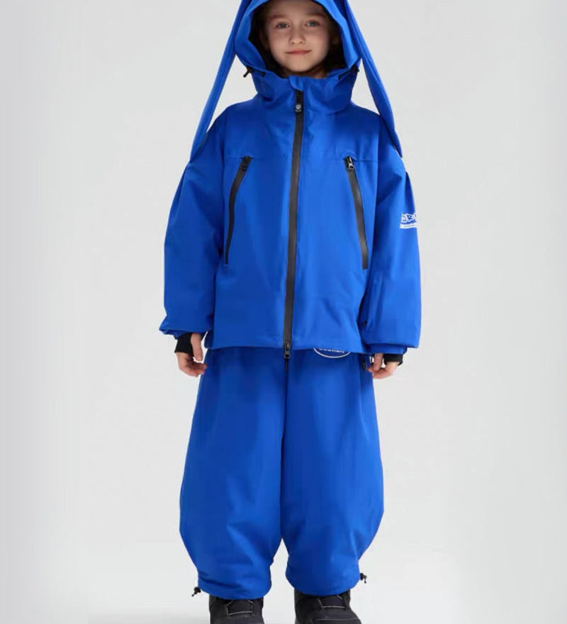 Ski Wear Waterproof Rabbit Ears Kids Snow Suit