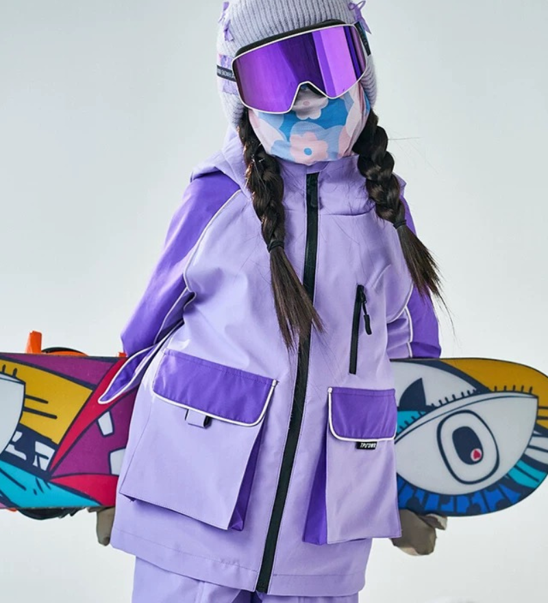 Ski Wear Waterproof Reflective Kids Snow Suit Jacket&Bibs (Single Unit Available)