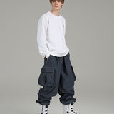 Ski Wear Snowboarding Denim Cargo Snow Pants -Unisex