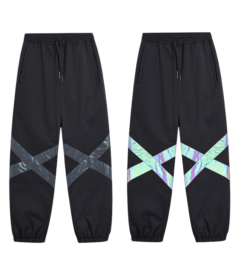 Ski Wear Neon Reflective Baggy Snow Pants -Unisex